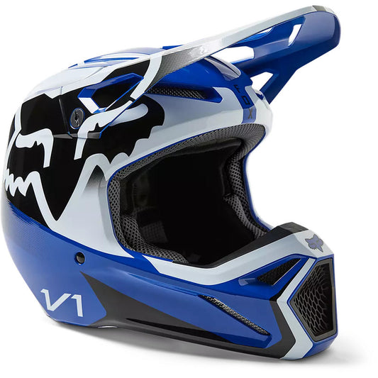 Casco Moto V1 Leed Azul Fox