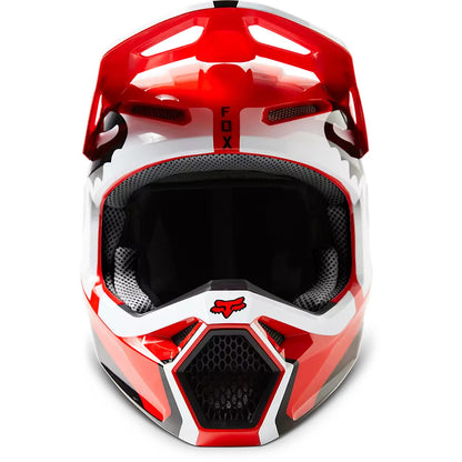 Casco Moto V1 Leed Rojo Fox