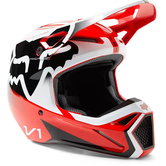 Casco Moto V1 Leed Rojo Fox