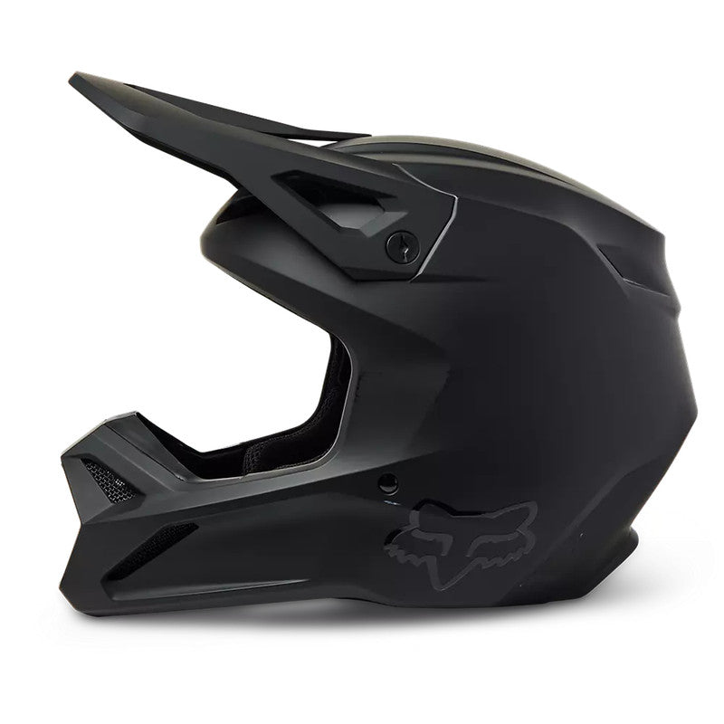 Casco Moto V1 Solid Negro Mate Fox