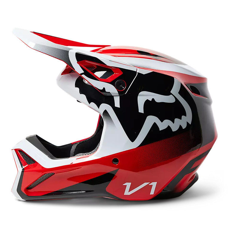 Casco Moto V1 Leed Rojo Fox