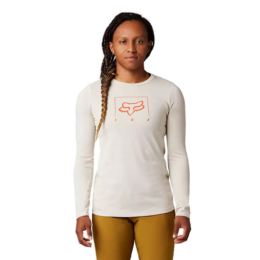 Polera Bicicleta Mujer Manga Larga Ranger Drirelease® Blanco Fox