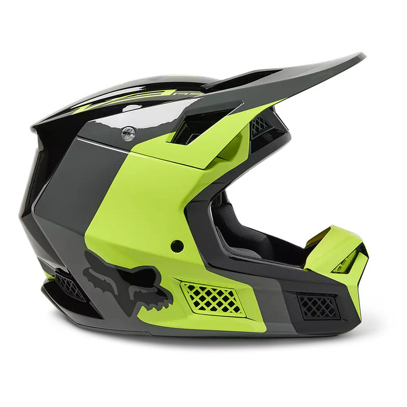 Casco Moto V3 RS Efekt Amarillo/Negro Fox