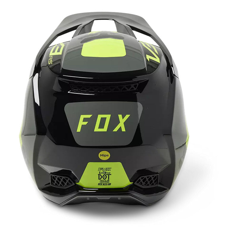 Casco Moto V3 RS Efekt Amarillo/Negro Fox