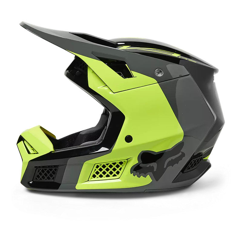 Casco Moto V3 RS Efekt Amarillo/Negro Fox