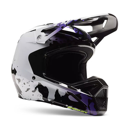 Casco Moto V1 Morphic Negro/Blanco Fox