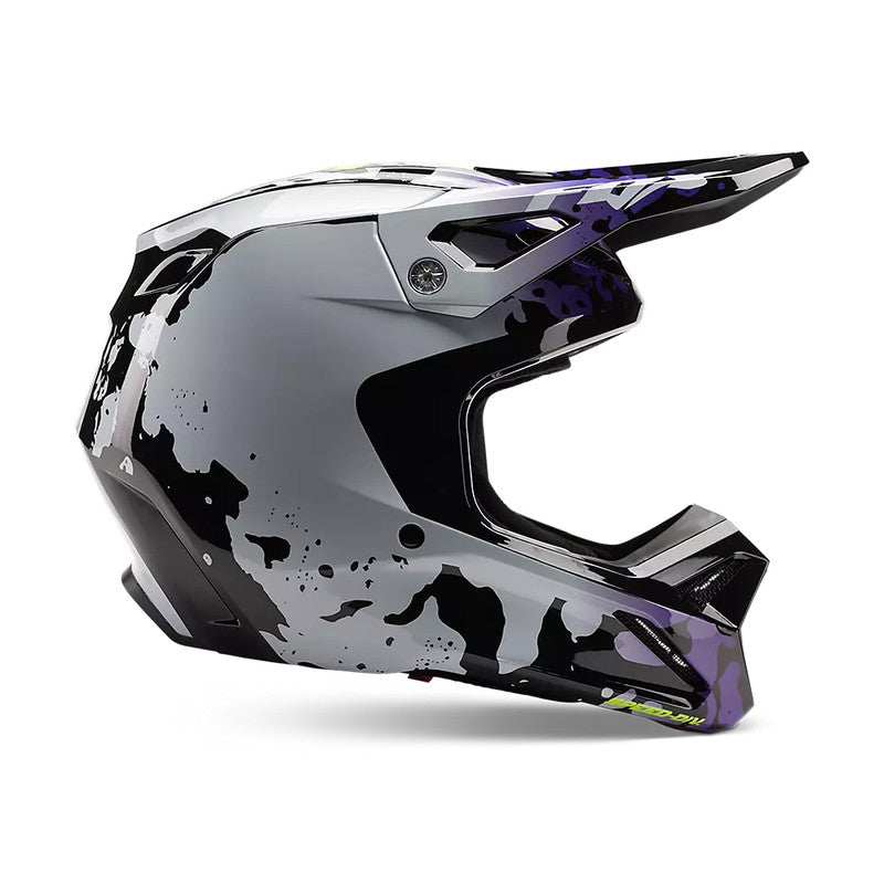 Casco Moto V1 Morphic Negro/Blanco Fox