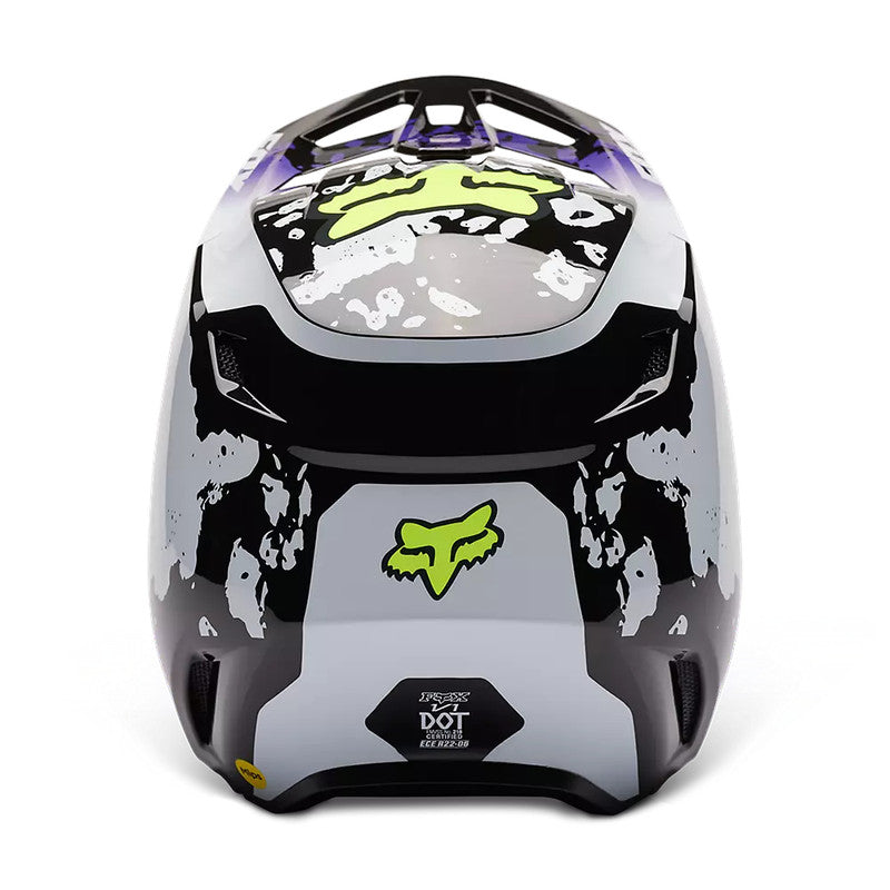 Casco Moto V1 Morphic Negro/Blanco Fox