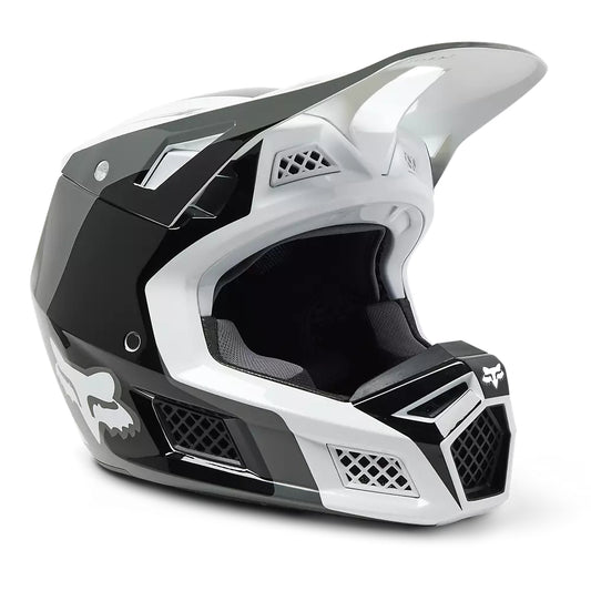 Casco Moto V3 RS Efekt Negro/Blanco Fox