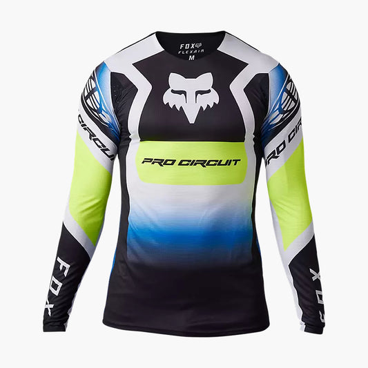 Polera Moto Flexair Pro Circuit Foyl Negro/Blanco Fox