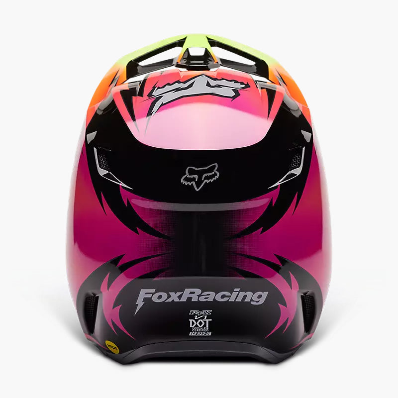 Casco Moto V1 Statk Rojo/Rosado Fox