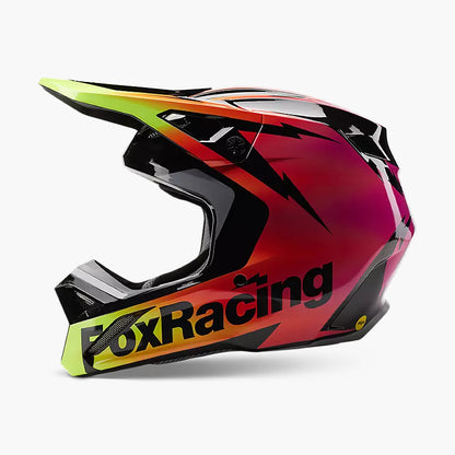 Casco Moto V1 Statk Rojo/Rosado Fox