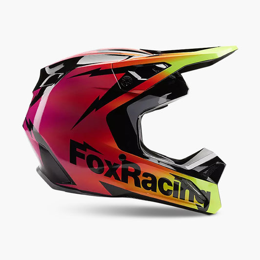 Casco Moto V1 Statk Rojo/Rosado Fox