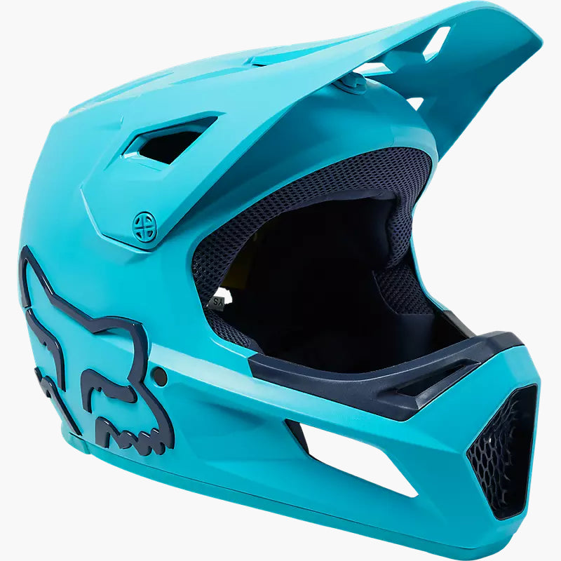 Casco Bicicleta Niño Rampage Celeste Fox