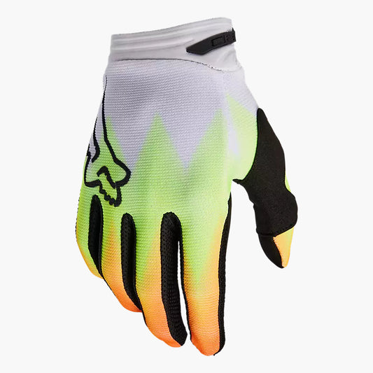 Guantes Moto 180 Statk Blanco/Amarillo Fox