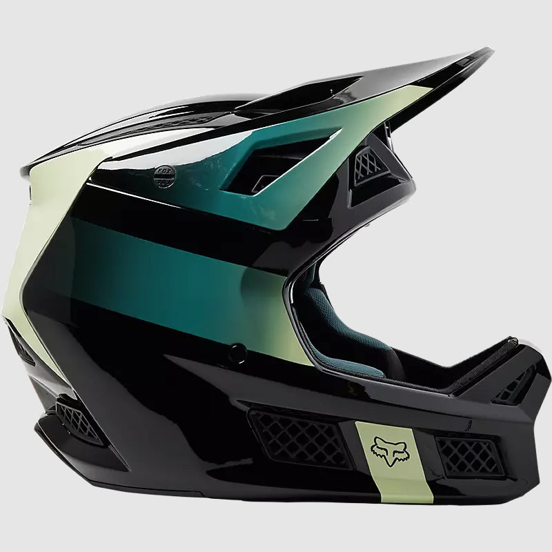 Casco Bicicleta Rampage Pro Carbon MIPS® Negro/Celeste Fox