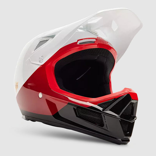 Casco Bicicleta Rampage Comp Baysik Blanco/Rojo Fox