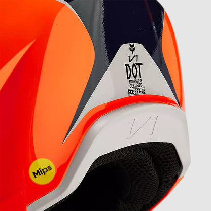 Casco Moto V1 Nitro Naranjo Fox