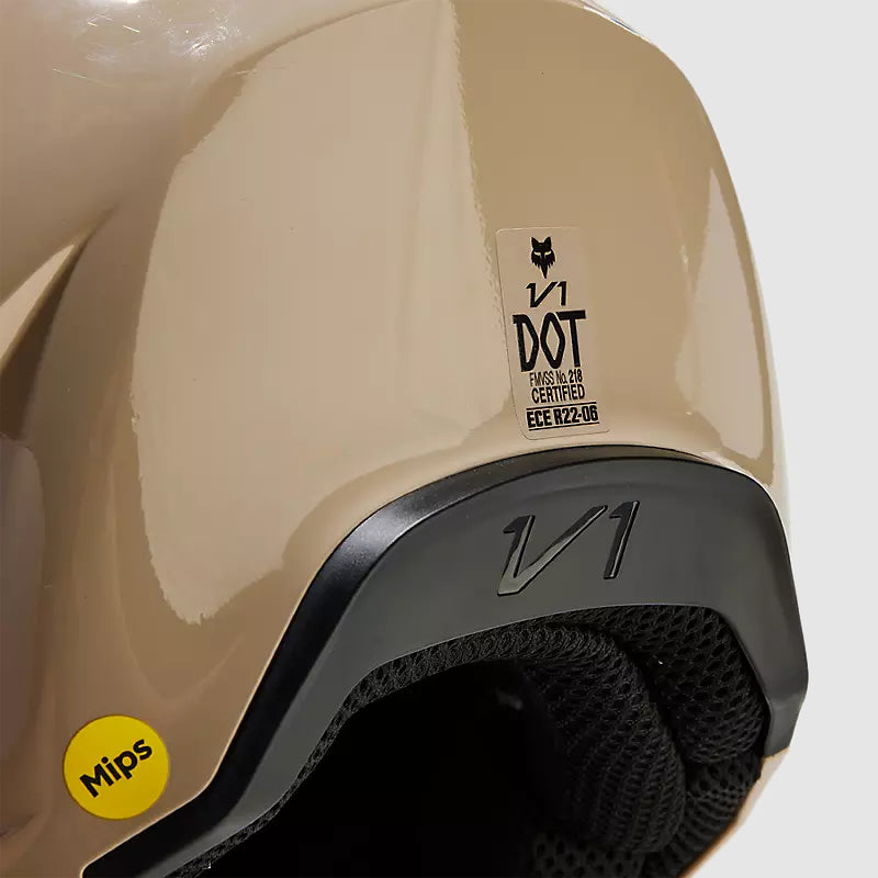 Casco Moto V1 Solid Cafe Claro Fox