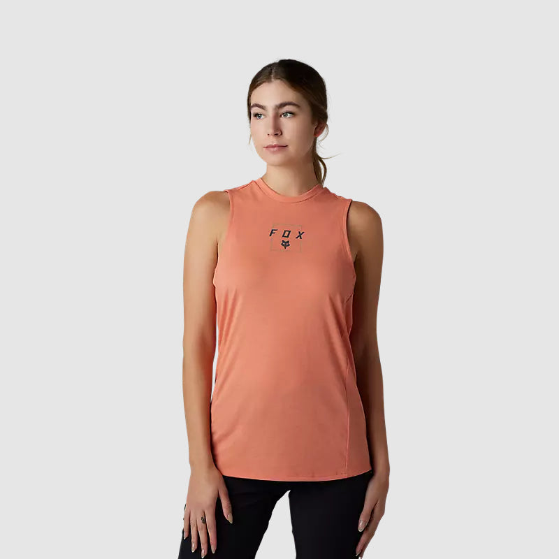 Polera Bicicleta Mujer Ranger Drirelease® Sin Mangas Salmon Fox