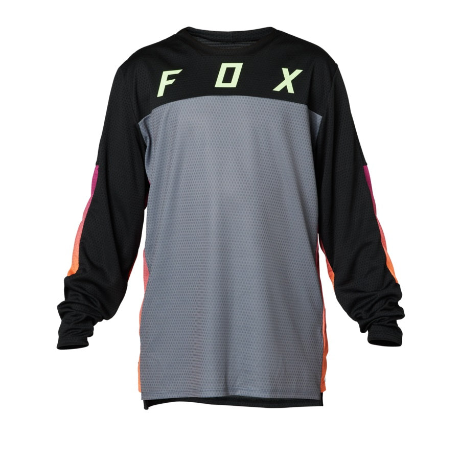 Polera Bicicleta Niño Defend Race Manga Larga Negro Fox