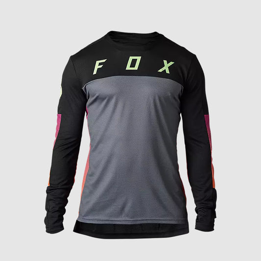 Polera Bicicleta Defend Cekt Manga Larga Negro Fox