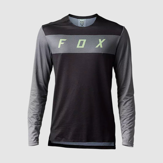 Polera Bicicleta Flexair Arcadia Manga Larga Negro Fox