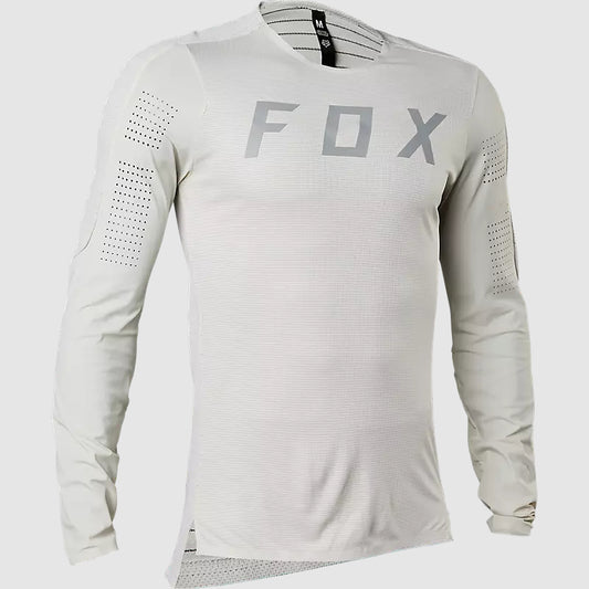 Polera Bicicleta Flexair Pro Manga Larga Blanco Fox