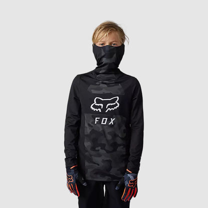 Polera Moto Niño Ranger Drive Krux SXS Con Cuello Negro Camo Fox