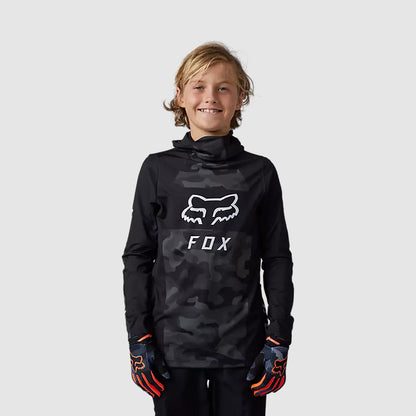 Polera Moto Niño Ranger Drive Krux SXS Con Cuello Negro Camo Fox