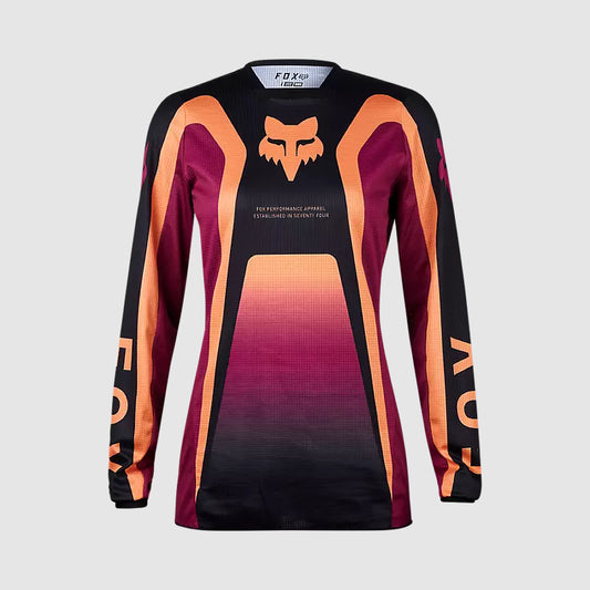 Polera Moto Mujer 180 Ballast Burdeo/Naranjo Fox