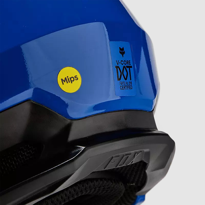 Casco Moto V Core Azul Fox