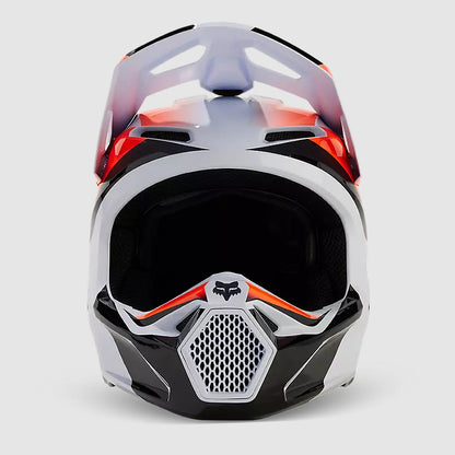 Casco Moto V1 Streak Blanco/Naranjo Fox