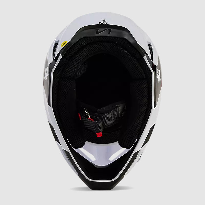 Casco Moto V1 Streak Blanco/Naranjo Fox