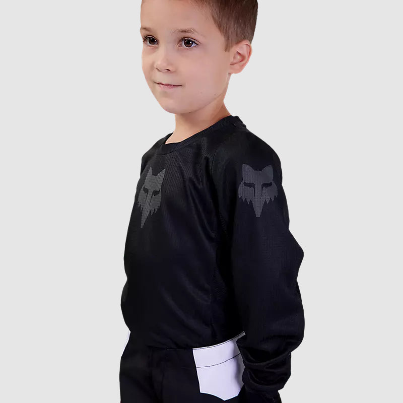 Polera Moto Infantil 180 Blackout Negro Fox