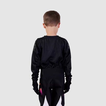 Polera Moto Infantil 180 Blackout Negro Fox