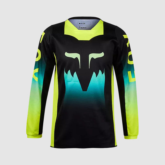 Polera Moto Niña 180 Flora Negro/Amarillo Fox