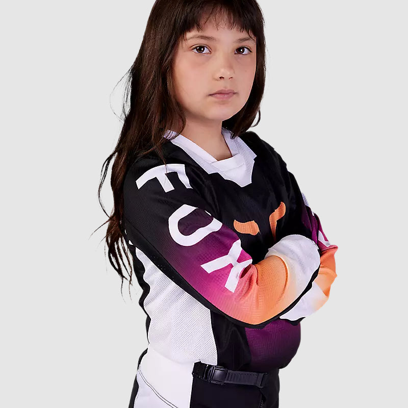 Polera Moto Niña 180 Flora Negro/Rosado Fox