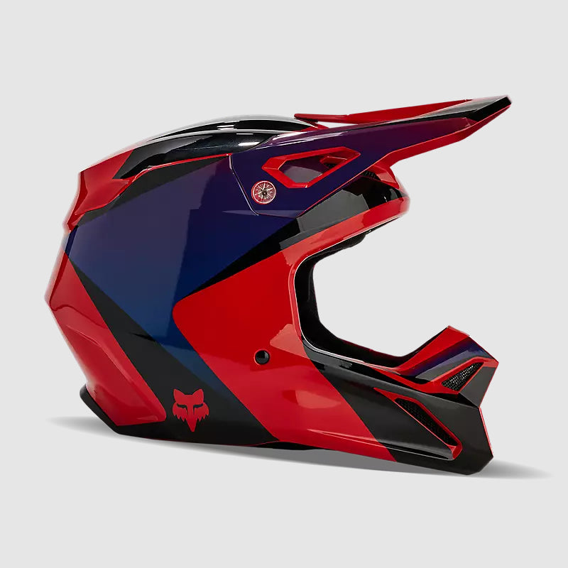 Casco Moto V1 Streak Rojo/Morado Fox