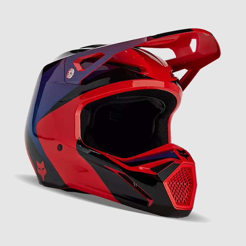 Casco Moto V1 Streak Rojo/Morado Fox