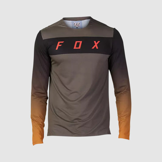 Polera Bicicleta Flexair Arcadia Manga Larga Cafe Fox