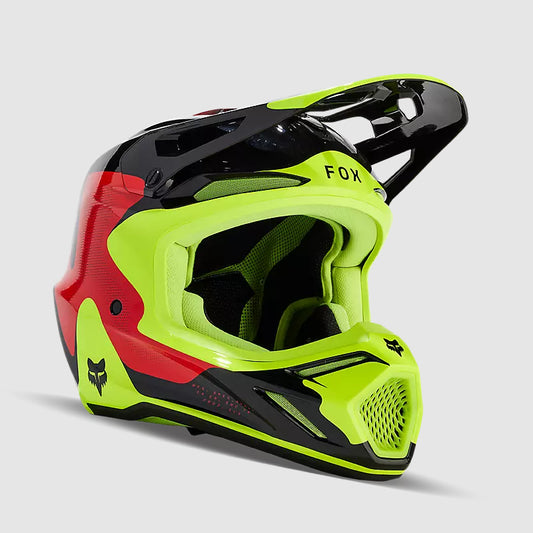 Casco Moto V3 Revise Rojo/Amarillo Fox