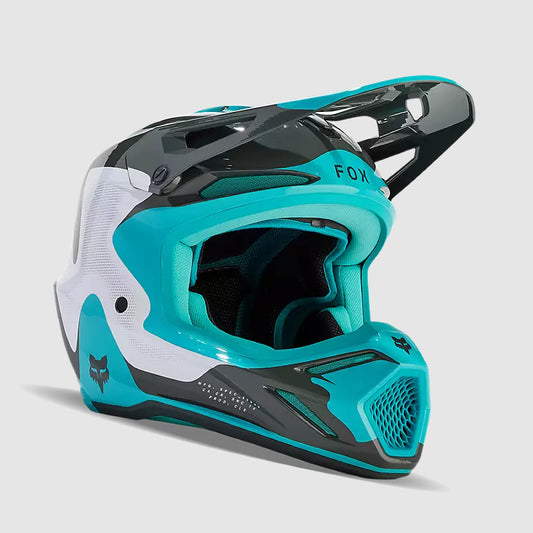 Casco Moto V3 Revise Celeste Fox