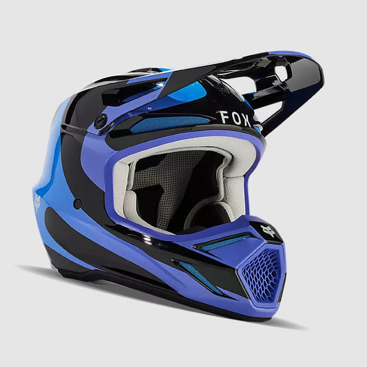 Casco Moto V3 Magnetic Negro/Morado Fox