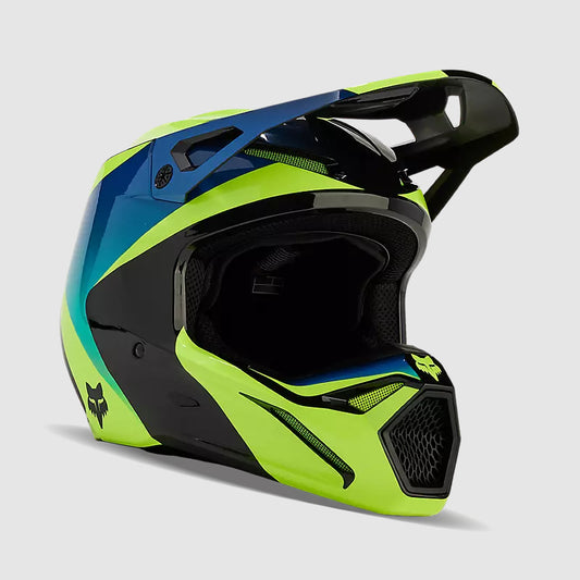 Casco Moto V1 Streak Negro/Amarillo Fox