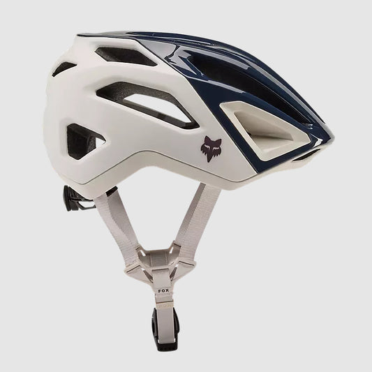 Casco Bicicleta Crossframe Pro Blanco Hueso/Petroleo Fox