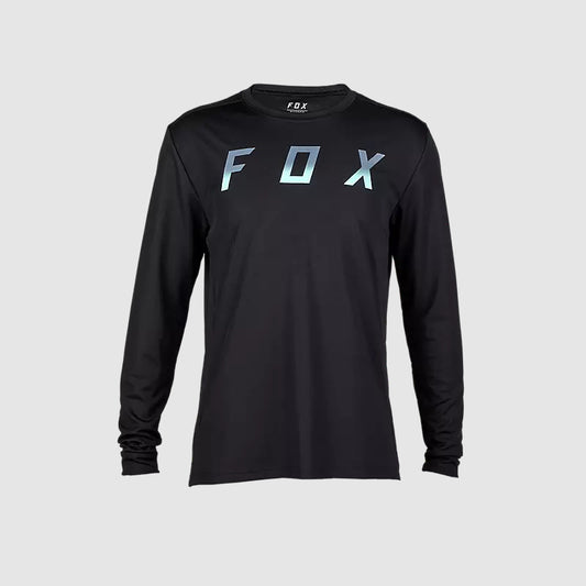 Polera Bicicleta Niño Ranger Race Manga Larga Negro Fox