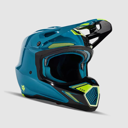 Casco Moto V3 RS Optical Turquesa Fox