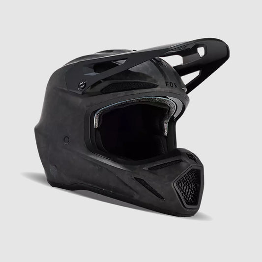 Casco Moto V3 RS Carbon Solid Negro Matte Fox