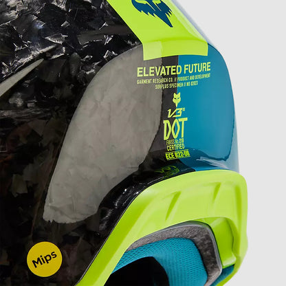 Casco Moto V3 RS Optical Turquesa Fox